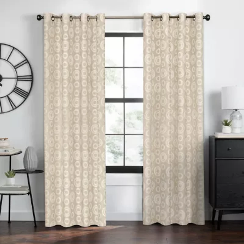 Achim Constellation Grommet Top Light-Filtering Single Curtain Panel