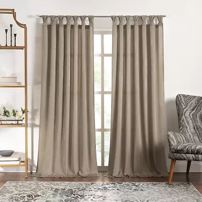 Achim Peri Tulip Tab Top Light-Filtering Single Curtain Panel
