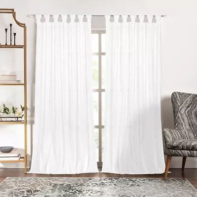 Achim Peri Tulip Tab Top Light-Filtering Single Curtain Panel