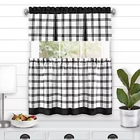 Achim Tate 3-pc. Rod Pocket Kitchen Curtains & Drapes Window Set