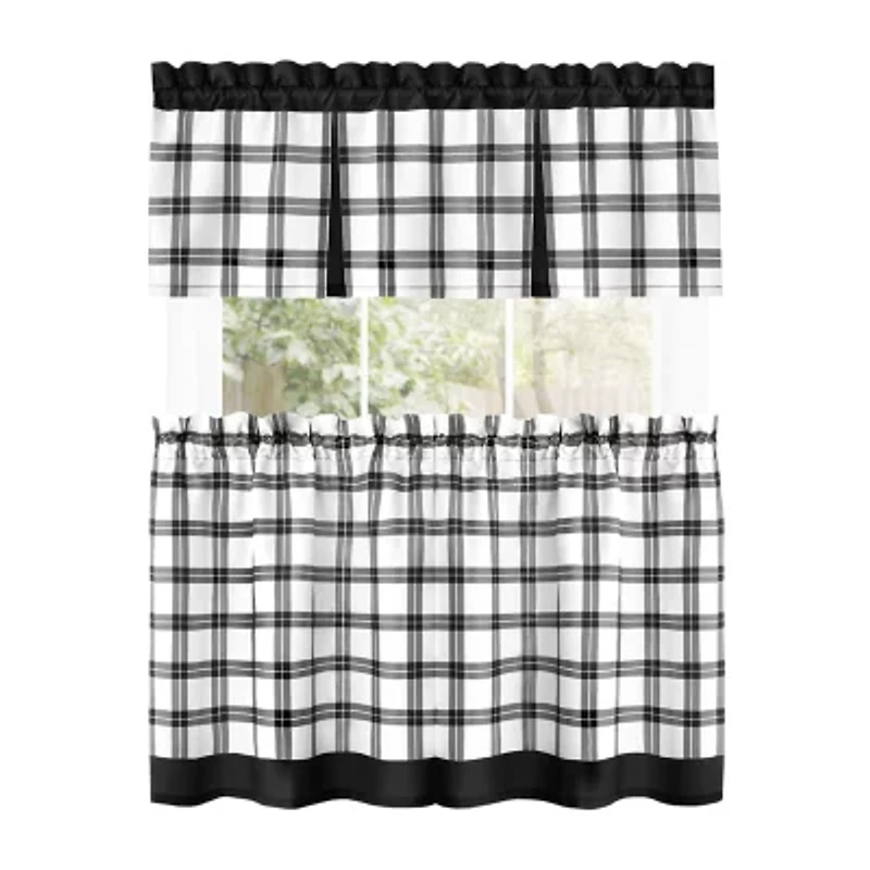 Achim Tate 3-pc. Rod Pocket Kitchen Curtains & Drapes Window Set