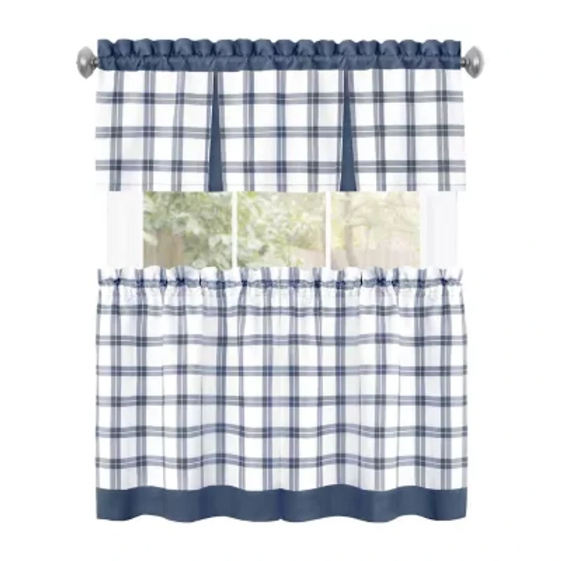 Achim Tate 3-pc. Rod Pocket Kitchen Curtains & Drapes Window Set