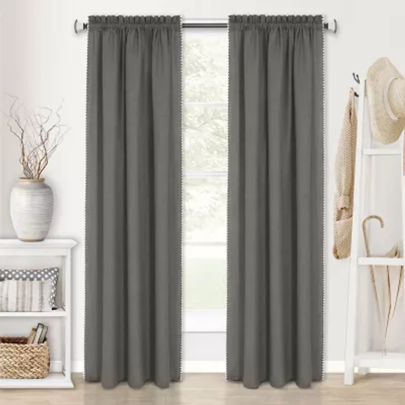 Achim Kendal Rod Pocket Light-Filtering Single Curtain Panel