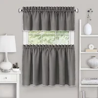 Achim Kendal 3-pc. Rod Pocket Kitchen Curtains & Drapes Window Set