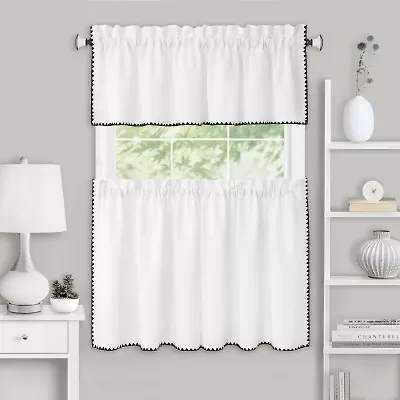 Achim Kendal 3-pc. Rod Pocket Kitchen Curtains & Drapes Window Set