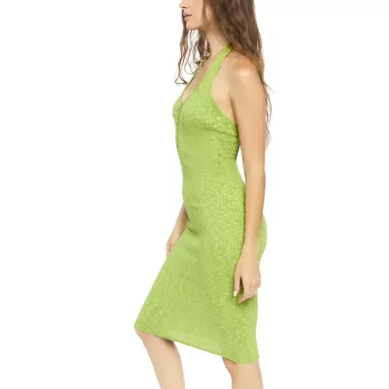 Forever 21 Knit Womens Sleeveless Midi Juniors Bodycon Dress