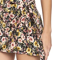 Forever 21 Womens Mid Rise Juniors Wrap Skirt
