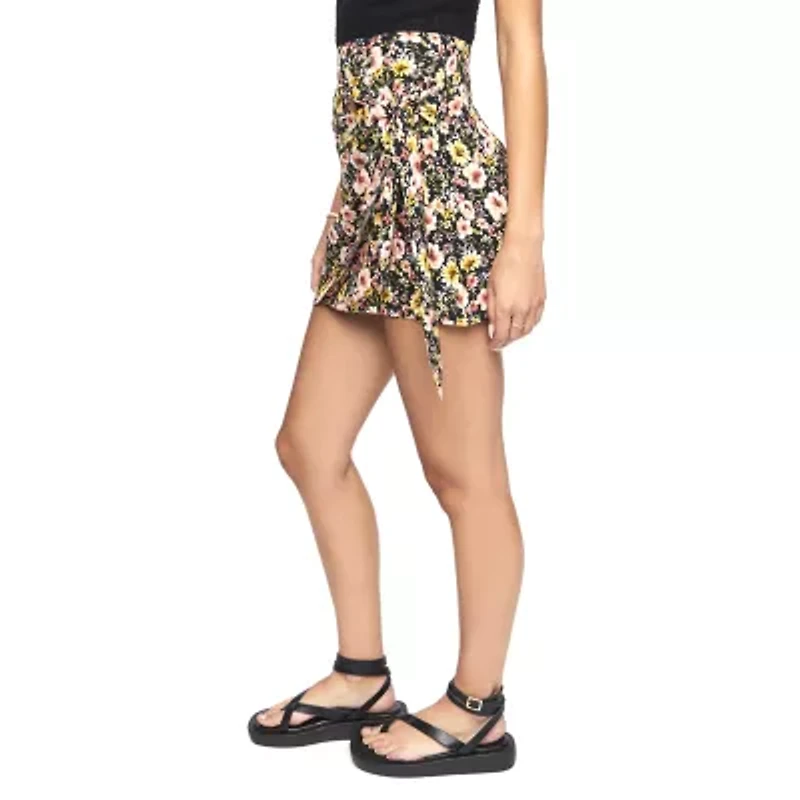 Forever 21 Womens Mid Rise Juniors Wrap Skirt