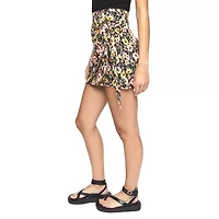 Forever 21 Womens Mid Rise Juniors Wrap Skirt