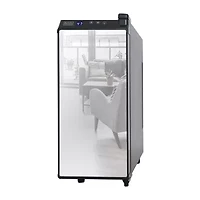 BLACK+DECKER 12 Bottle Wine Cellar Thermoelectric with LED Display and Mirror Door