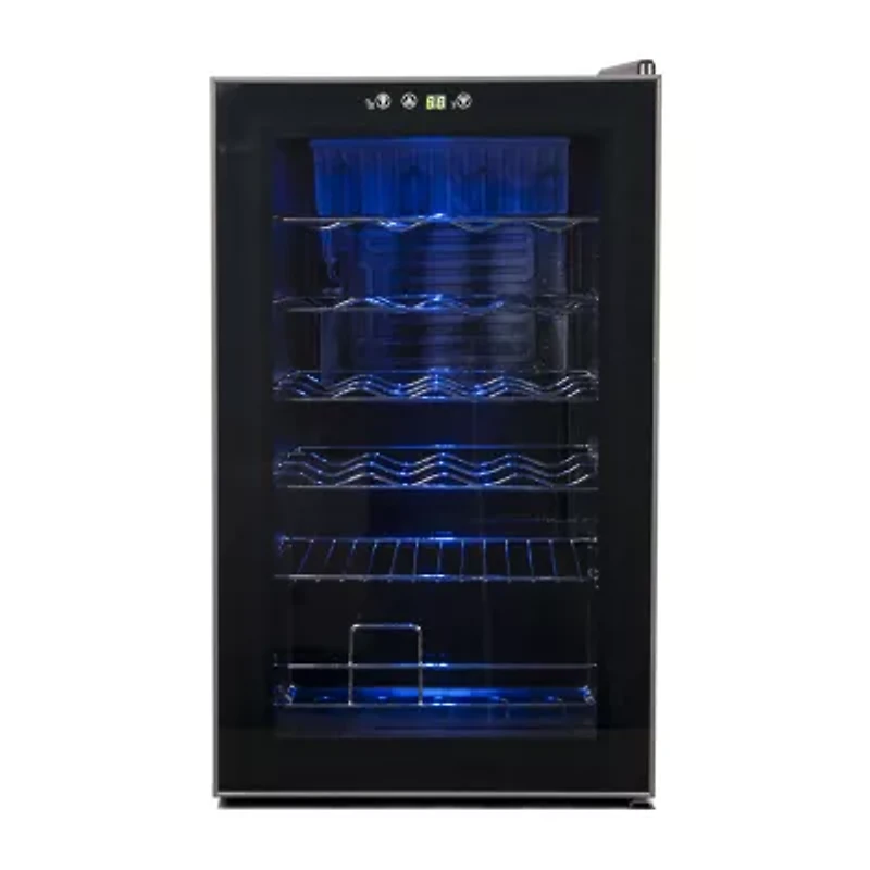BLACK+DECKER Compressor Cooling 24 Bottle Wine Fridge with Blue Light & LED Display BD61526