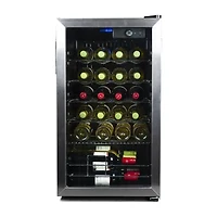 BLACK+DECKER 26 Bottle Compressor Cooling Wine Fridge with Blue Light & LED Display BD61536