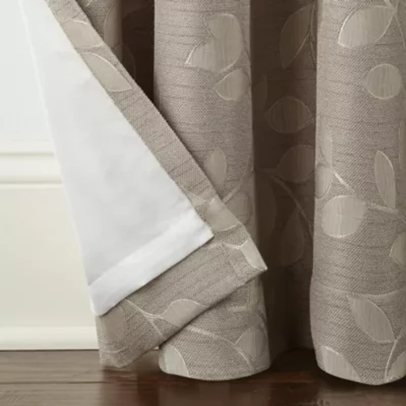 Linden Street Gwen Leaf Grommet Top Light-Filtering Single Curtain Panel