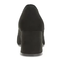 Mia Amore Danila Womens Round Closed Toe Block Heel Pumps