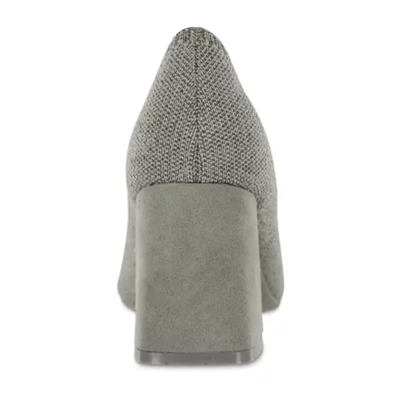 Mia Amore Crystina Womens Round Closed Toe Block Heel Pumps