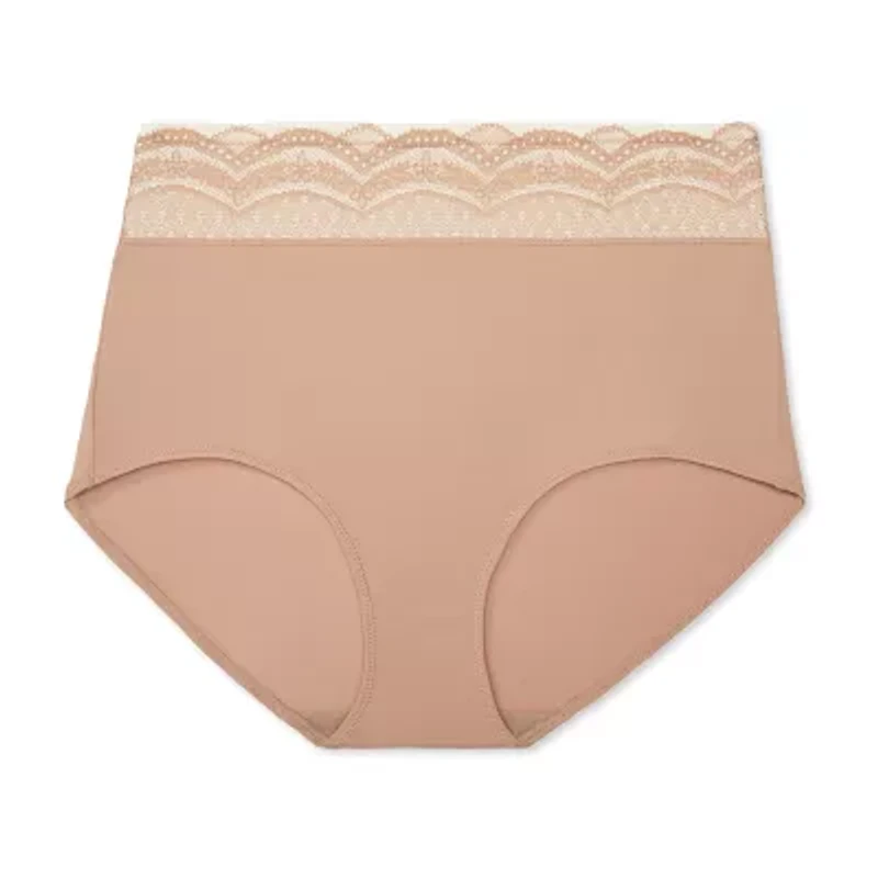 Warners® No Pinching Problems® Dig-Free Comfort Waist with Lace Microfiber Brief RS7401P