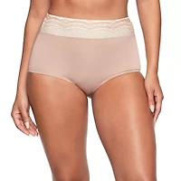 Warners® No Pinching Problems® Dig-Free Comfort Waist with Lace Microfiber Brief RS7401P