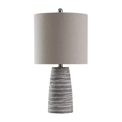 Stylecraft 12 W Gray Washed Ceramic Table Lamp