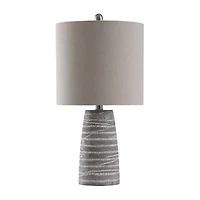 Stylecraft 12 W Gray Washed Ceramic Table Lamp