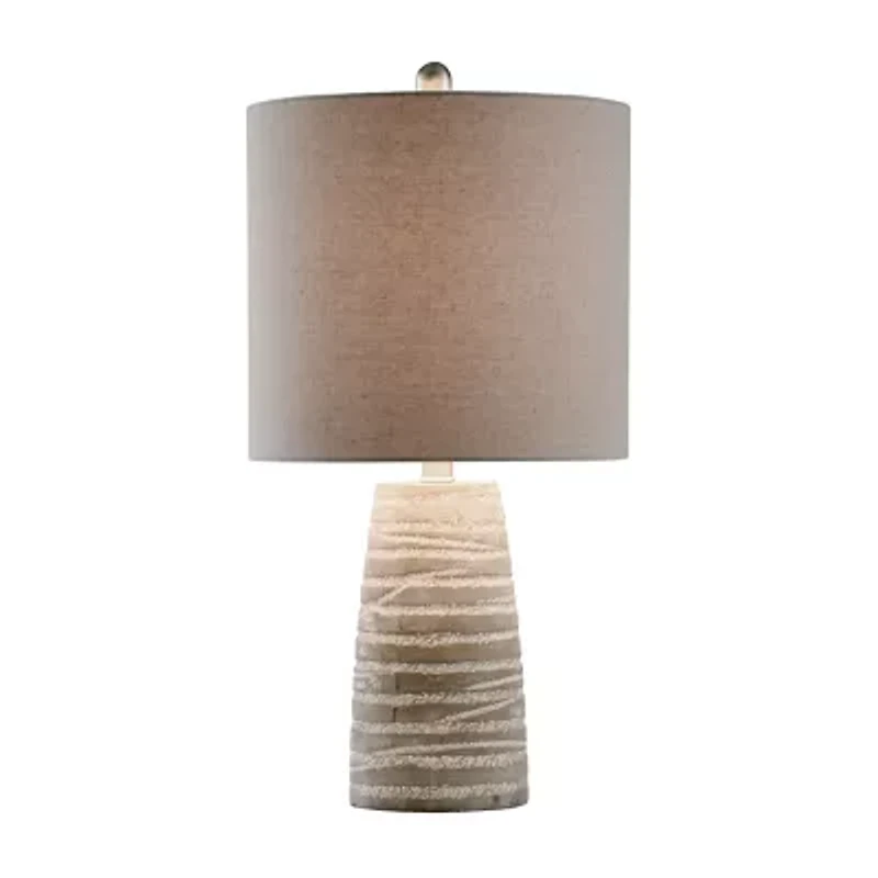 Stylecraft 12 W Gray Washed Ceramic Table Lamp