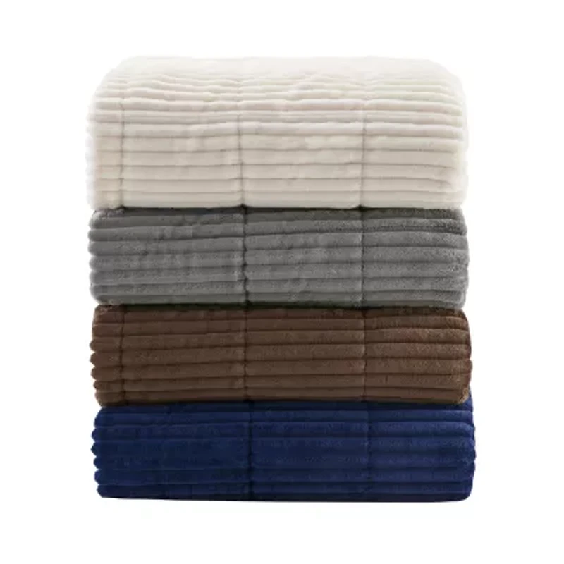 Madison Park Williams Oversized Plush Down Alternative Filled Throw