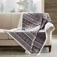 Woolrich Heated Automatic Shut Off Washable Lightweight Throw