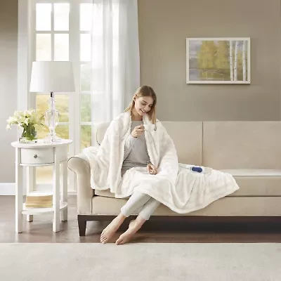 Beautyrest Heated Washable Electric Lightweight Throw