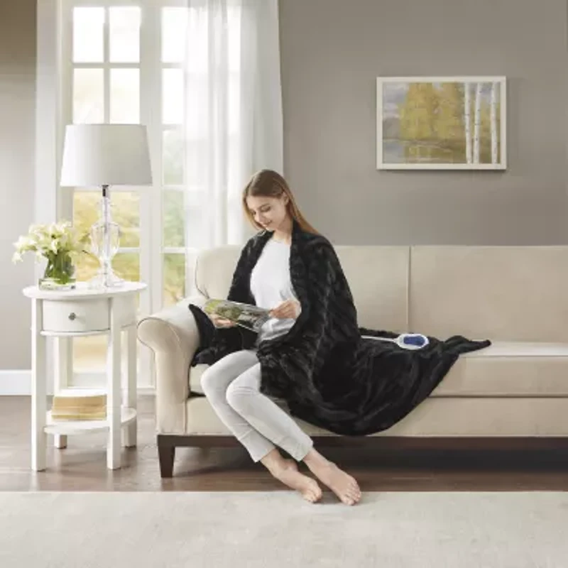 Beautyrest Heated Washable Electric Lightweight Throw