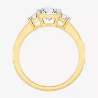 G-H / Si1-Si2) Womens CT. T.W. Lab Grown White Diamond 14K Gold 3-Stone Engagement Ring