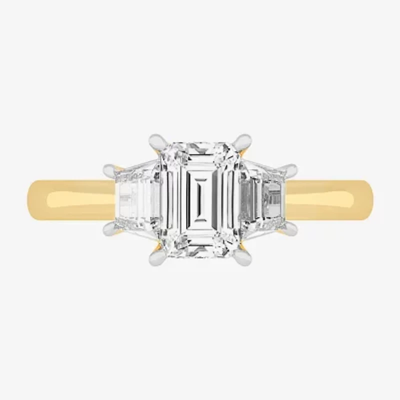 G-H / Si1-Si2) Womens / CT. T.W. Lab Grown White Diamond 14K Gold 3-Stone Engagement Ring