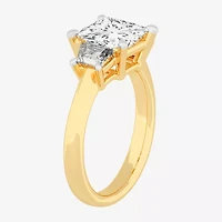 G-H / Si1-Si2) Womens 4 CT. T.W. Lab Grown White Diamond 14K Gold 3-Stone Engagement Ring