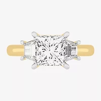 G-H / Si1-Si2) Womens 4 CT. T.W. Lab Grown White Diamond 14K Gold 3-Stone Engagement Ring