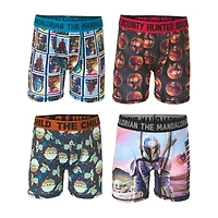 Mandalorian Big Kid Boys Star Wars 4 Pack Boxer Briefs Bbp5039