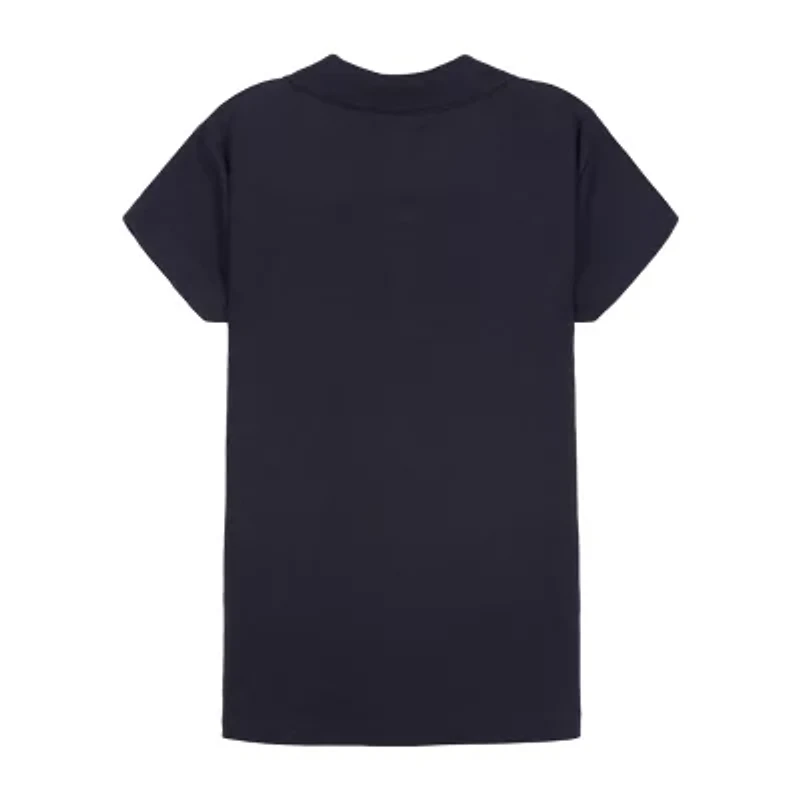 IZOD Pique Little & Big Kid Girls Easy-on + Easy-off Sensory Friendly Short Sleeve Regular Fit Adaptive Polo Shirt