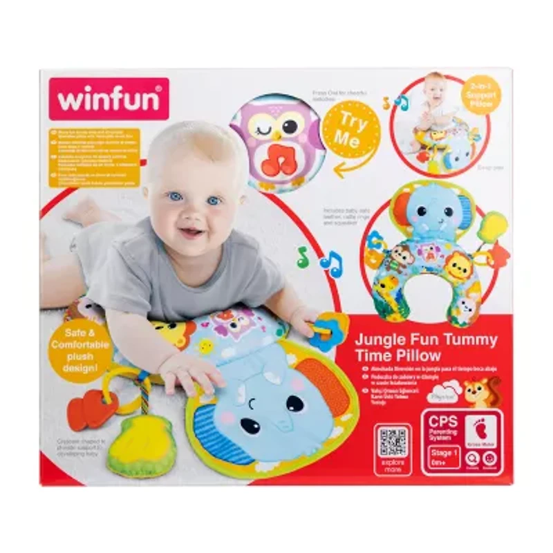 Winfun Jungle Fun Tummy Time Pillow Baby Activity Center