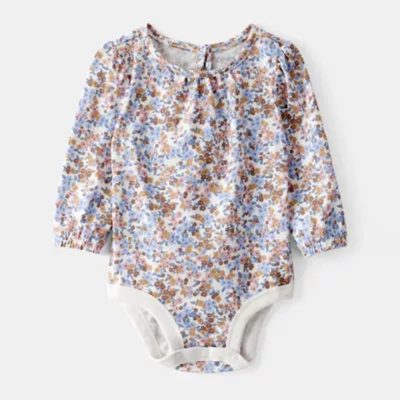 Oshkosh Baby Girls Round Neck Long Sleeve Bodysuit