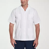 Cubavera Mens Short Sleeve Regular Fit Big and Tall Button-Down Shirt