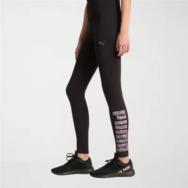 Puma Womens Animal Print Logo Full Length Leggings