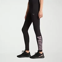 Puma Womens Animal Print Logo Full Length Leggings