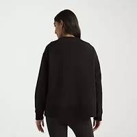 PUMA Womens V Neck Long Sleeve Sweatshirt