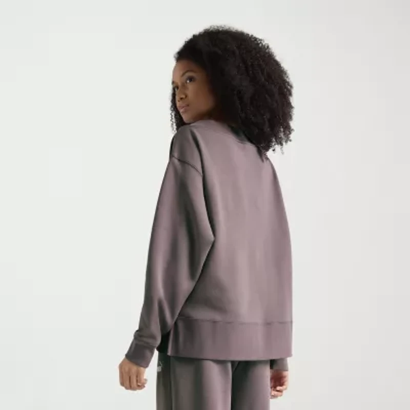 PUMA Womens V Neck Long Sleeve Sweatshirt