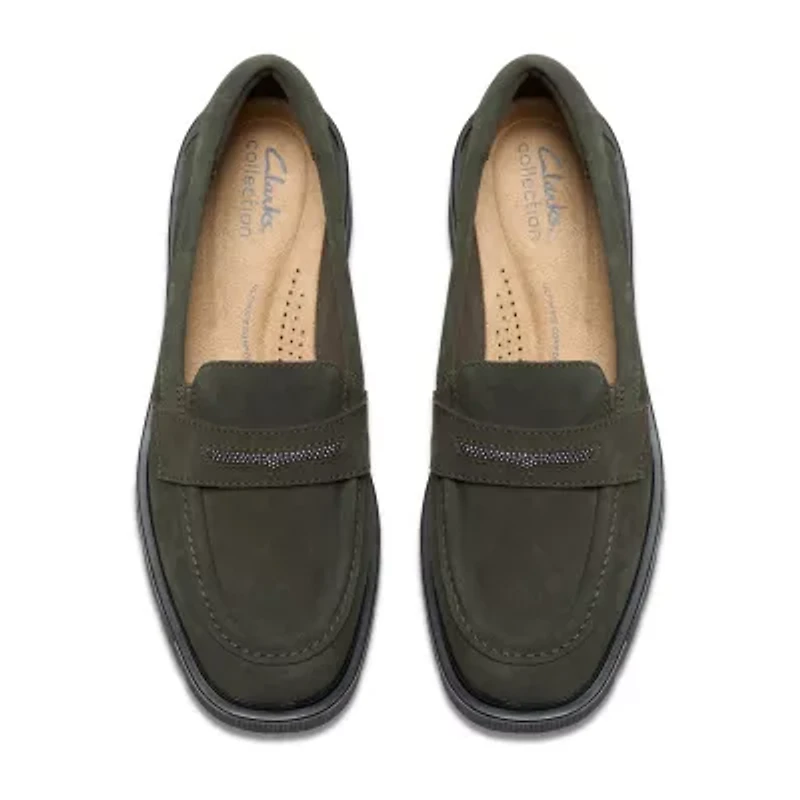 Clarks Lauryl Step Womens Moc Closed Toe Loafers