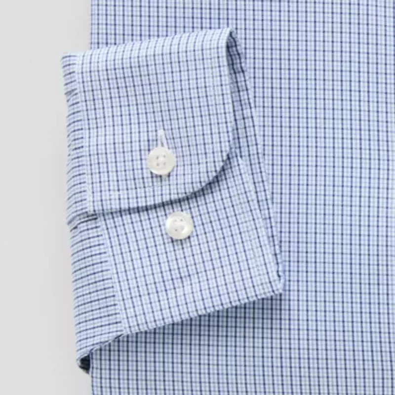 Stafford Smart Tech Mens Regular Fit Stretch Fabric Wrinkle Free Long Sleeve Dress Shirt
