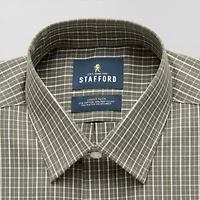 Stafford Smart Tech Mens Regular Fit Stretch Fabric Wrinkle Free Long Sleeve Dress Shirt