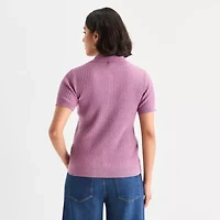 a.n.a Womens Short Sleeve Pullover Sweater