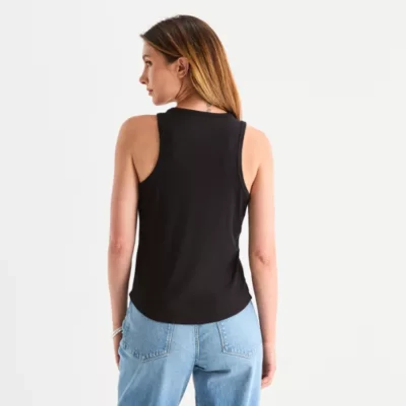 a.n.a Womens Crew Neck Sleeveless Tank Top