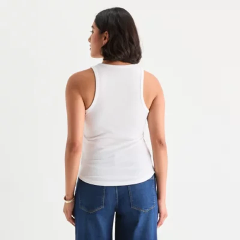 a.n.a Womens Crew Neck Sleeveless Tank Top