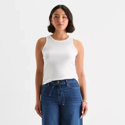a.n.a Womens Crew Neck Sleeveless Tank Top