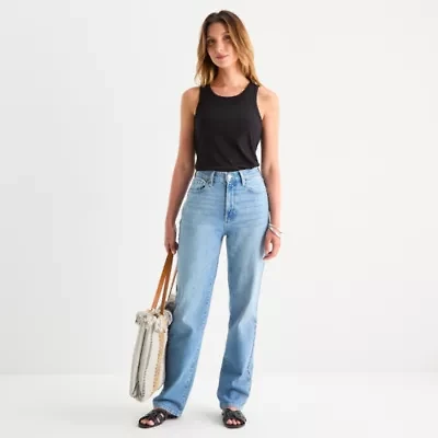 a.n.a Womens Crew Neck Sleeveless Tank Top