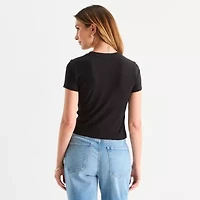 a.n.a Womens Crew Neck Short Sleeve T-Shirt